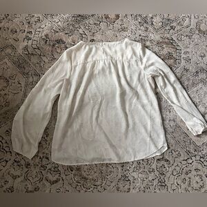 LOFT Cream Floral Blouse